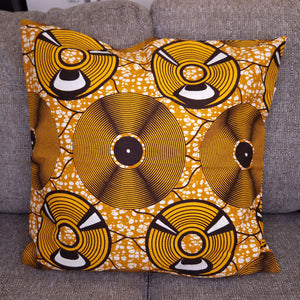Housse d'oreiller africaine | Jaune moutarde  - Oreiller décoratif 50x50cm - 100% coton