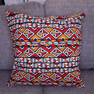 Housse d'oreiller africaine | Rouge / Orange - Oreiller décoratif 45x45cm - 100% coton