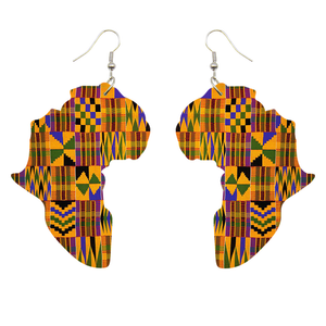 Imprimé africain Boucles d'oreilles | Kente print African Continent
