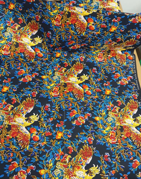 Tissu africain / tissu wax - Multicolor Bird - Polycoton (Important : à lire)