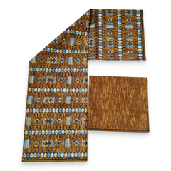 Tissu africain / tissu wax - Imprimé bicolore Polycoton - Combinaison de 6 yards (4+2 yards) PO-5026