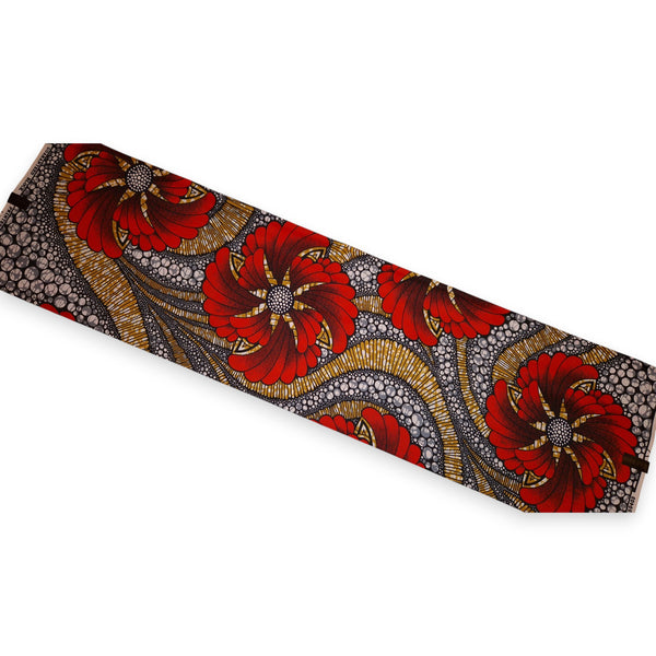 Tissu africain / tissu wax - Rouge Flower PO-5064 - Polycoton
