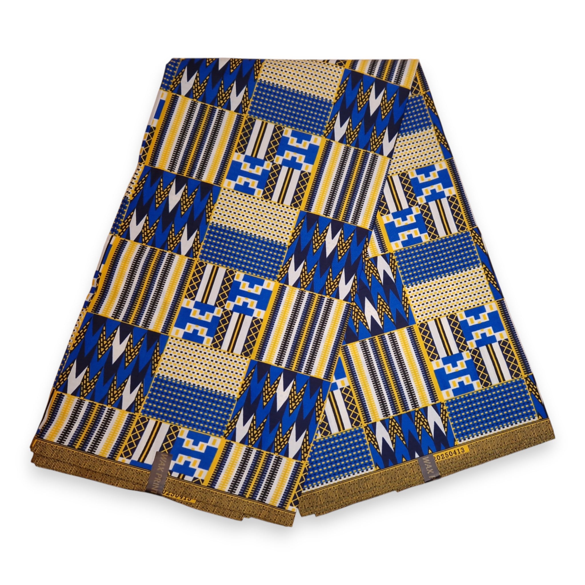 Tissu africain / tissu wax - Bleu Kente PO-5069 - Polycoton