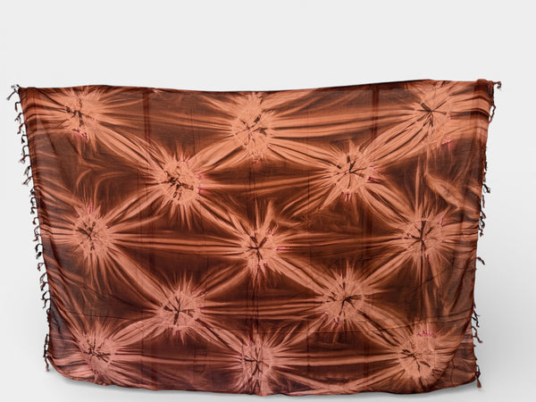 Paréo  / Sarong - Jupe enveloppante / tenue de plage - Marron tie dye