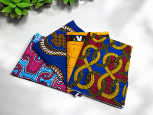 4 Fat quarters - Mix Tissus Patchwork - Coupons Tissus imprimé africain