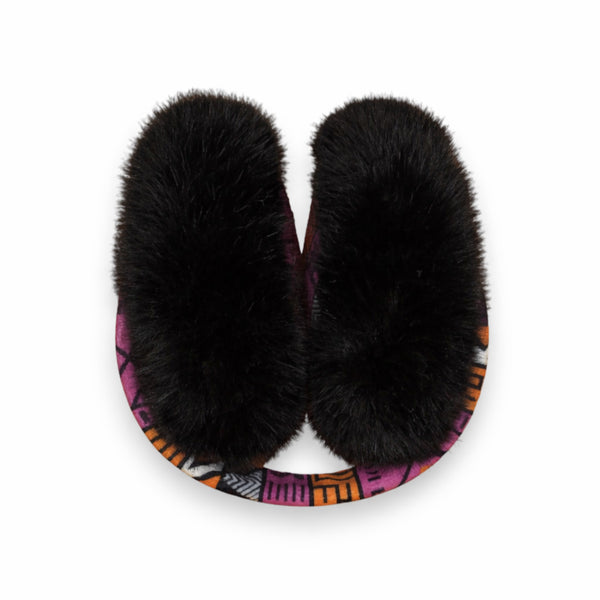 Cache-oreilles à Motifs Africains - Protège-oreilles d’Hiver Pliables - Rose Orange Tribal