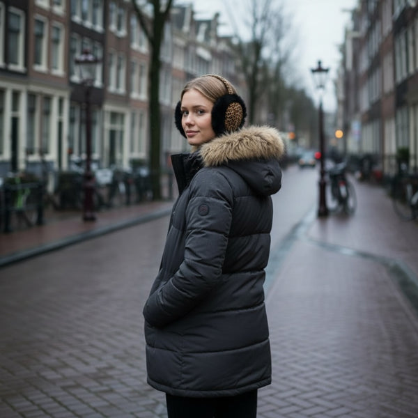 Cache-oreilles à Motifs Africains - Protège-oreilles d’Hiver Pliables - Leopard