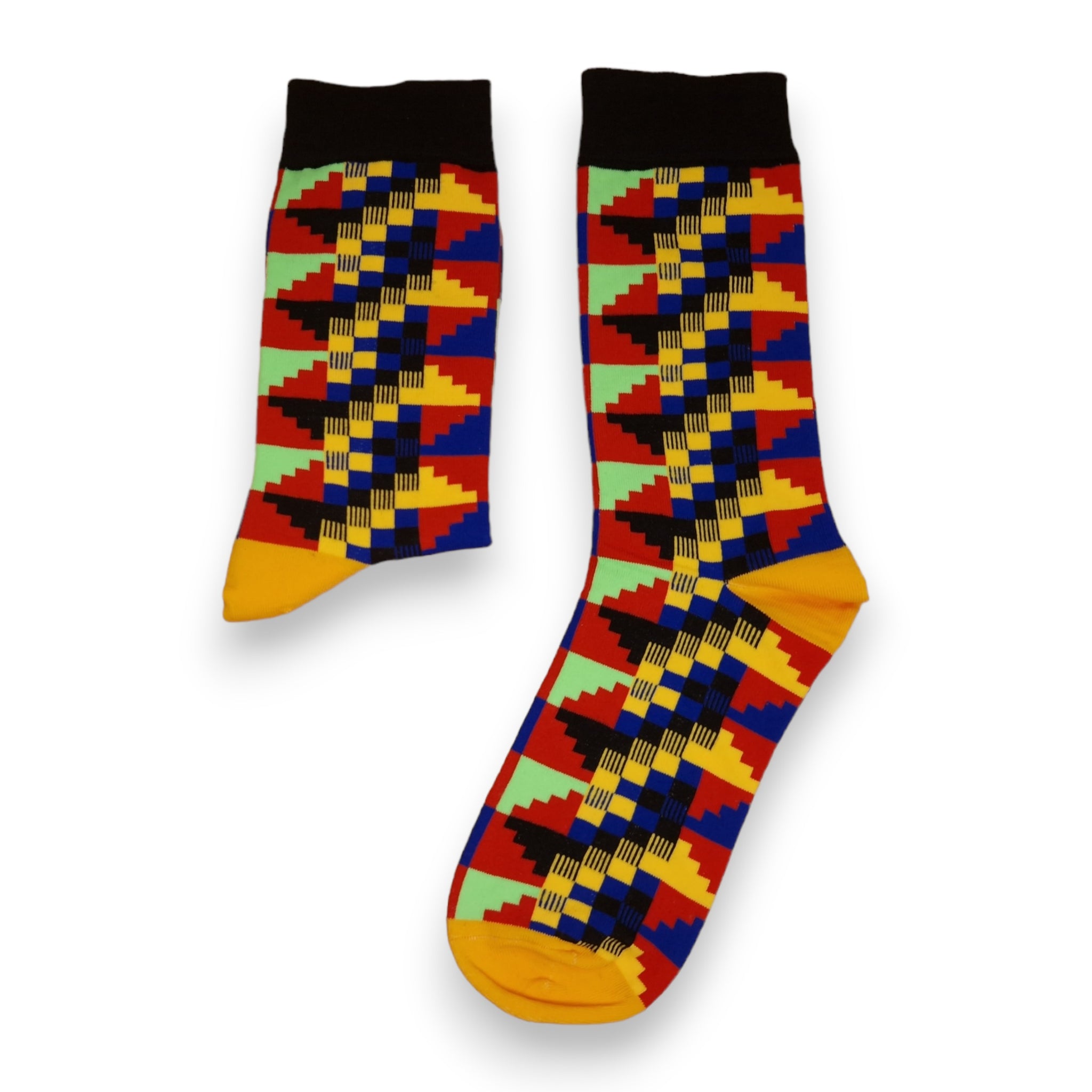 Chaussettes africaines / chaussettes afro / chaussettes kente - Rouge multicolor