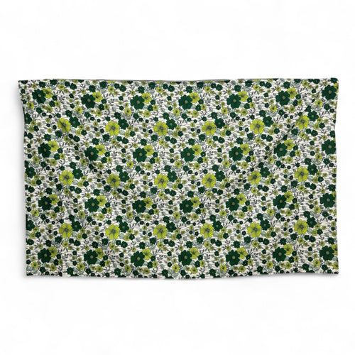 Paréo  / Sarong / Pagne - Jupe de plage en coton / écharpe de portage - Vert flower