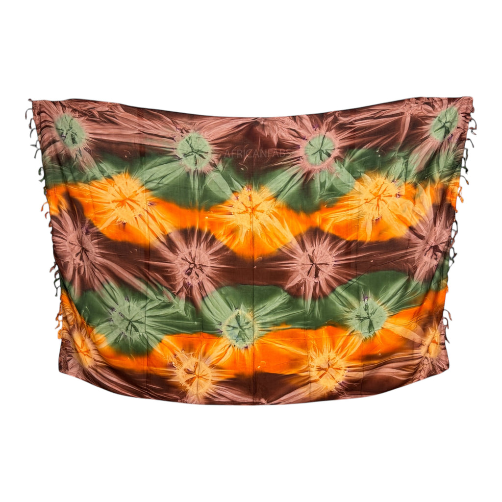 Ciffre Sarong Pareo Jupe Enveloppante Avec Boucle Noix De Coco - Serviette Plage Polyvalente