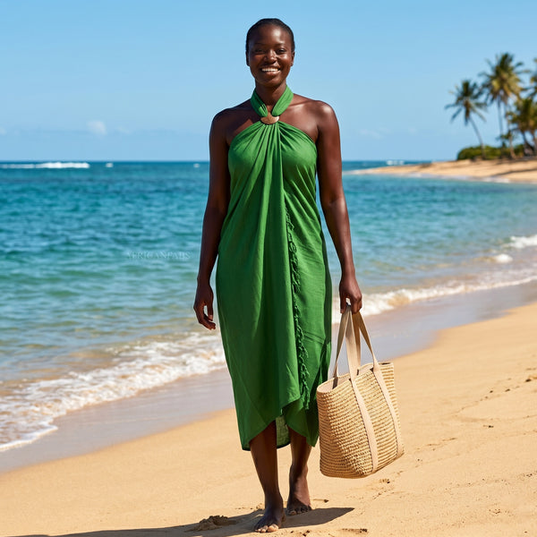 Paréo  / Sarong - Jupe enveloppante / tenue de plage - Vert