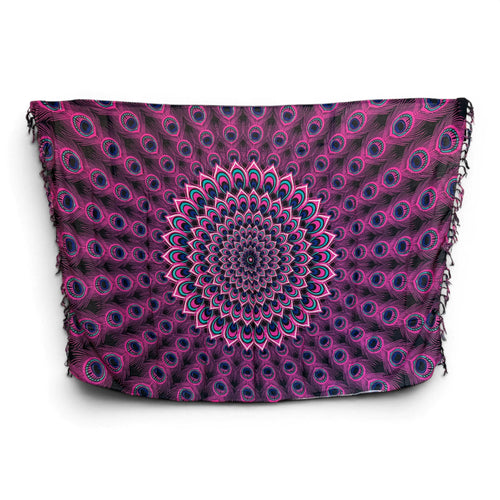 Paréo  / Sarong - Jupe enveloppante / tenue de plage - Rose paon