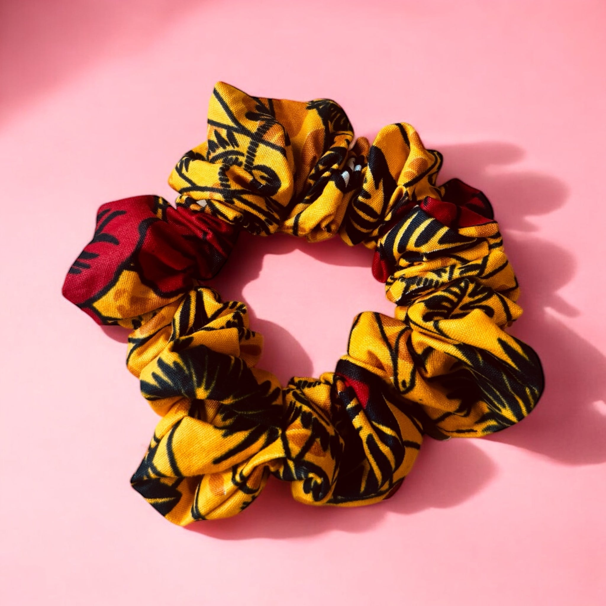 Chouchou / scrunchie imprimés africains - Accessoires  - Jaune