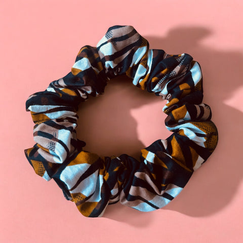 Chouchou / scrunchie imprimés africains - Accessoires  - Marron