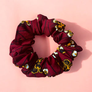 Chouchou / scrunchie imprimés africains - Accessoires  - Rouge mix