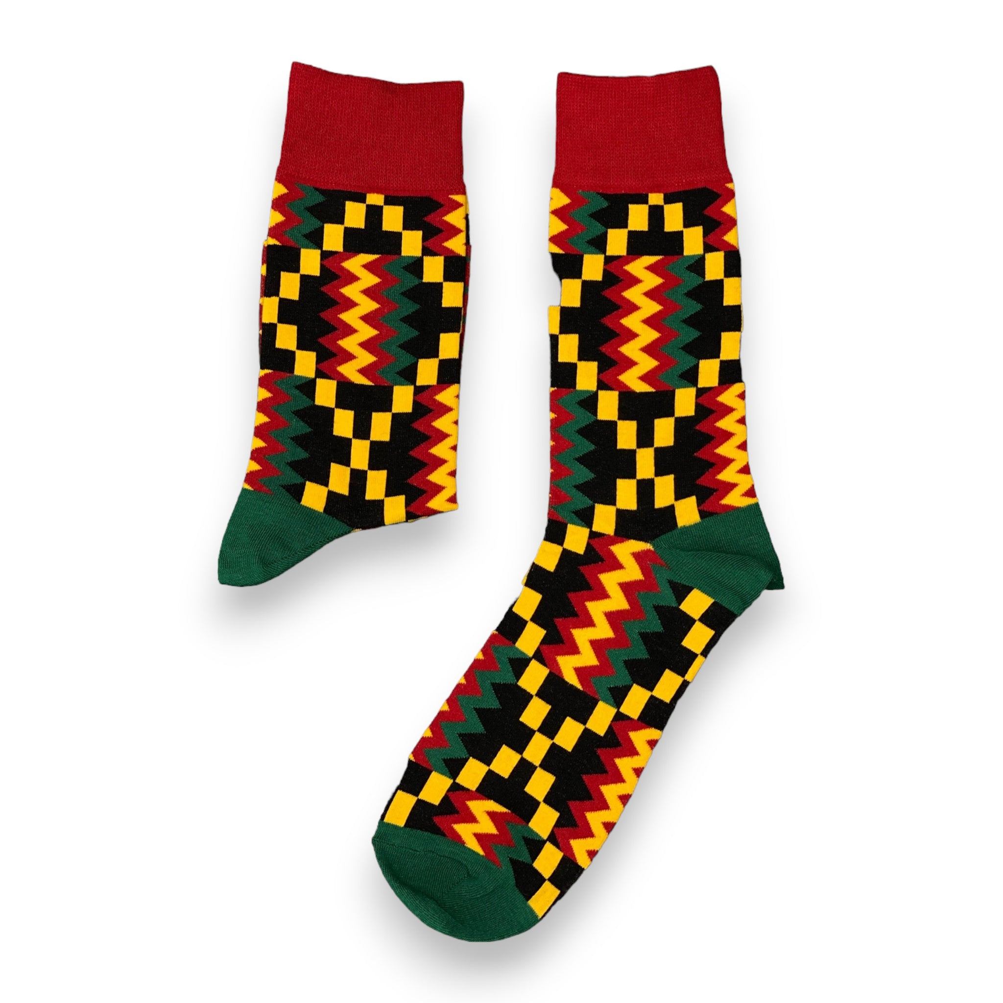 Chaussettes africaines / chaussettes afro / chaussettes kente - Rouge