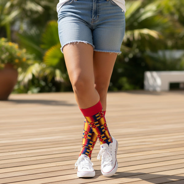 Chaussettes africaines / chaussettes afro / chaussettes kente - Rose