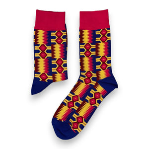 Chaussettes africaines / chaussettes afro / chaussettes kente - Rose