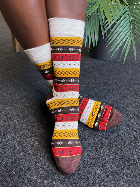 Chaussettes africaines / chaussettes afro - Bogolan