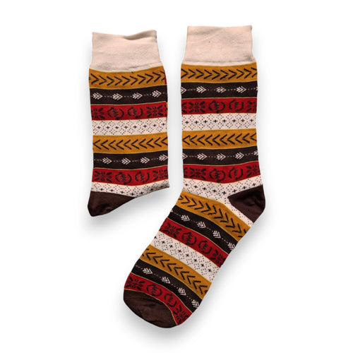 Chaussettes africaines / Ensemble de chaussettes afro NKEM en pochette - Lot de 5 paires