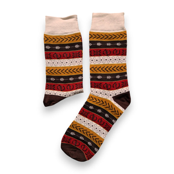 Chaussettes africaines / Ensemble de chaussettes afro MENSAH en pochette - Lot de 5 paires