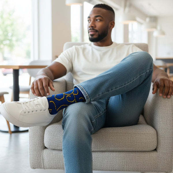 Chaussettes africaines / chaussettes afro - Bleu