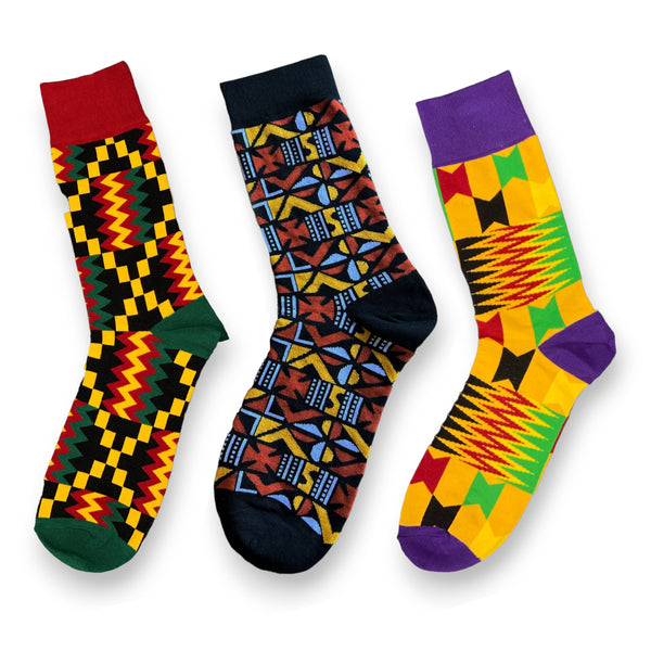 Chaussettes africaines / chaussettes afro - Lot de 3 paires ISEN