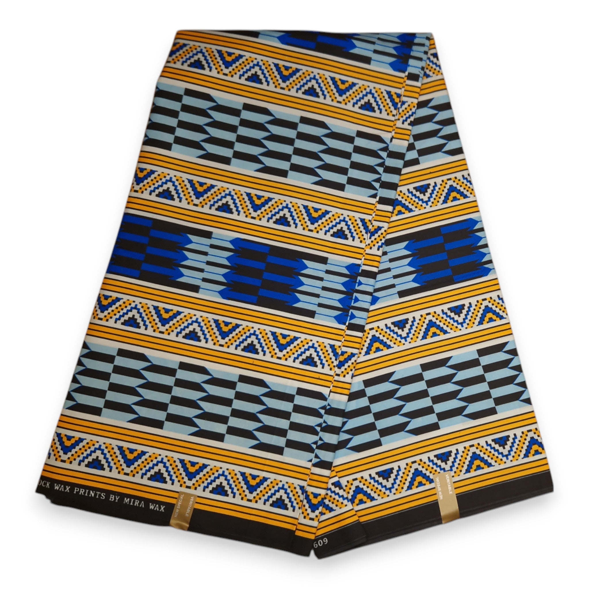 Tissu africain / tissu wax - Jaune Kente - Polycoton