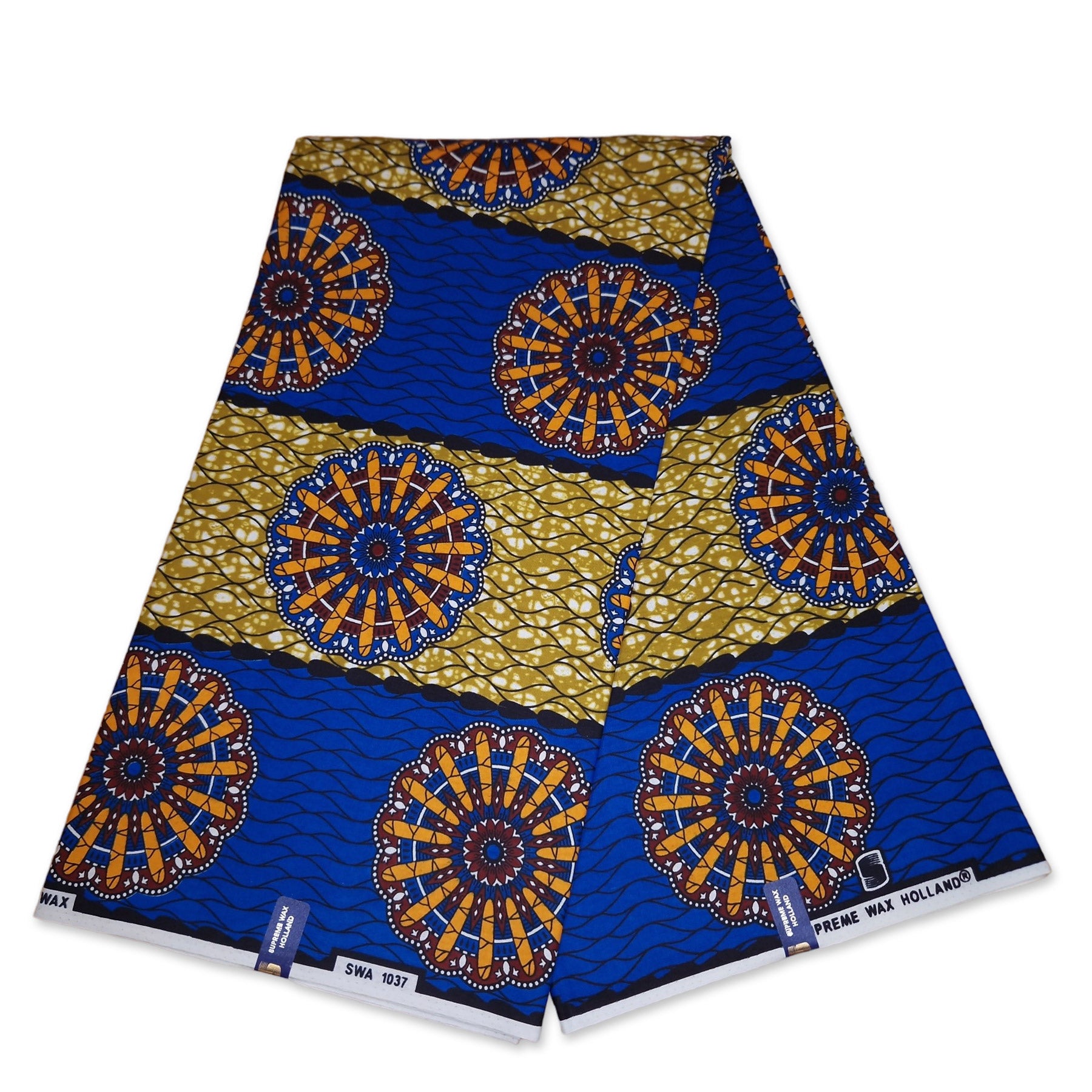 Tissu africain / tissu wax - Bleu mills
