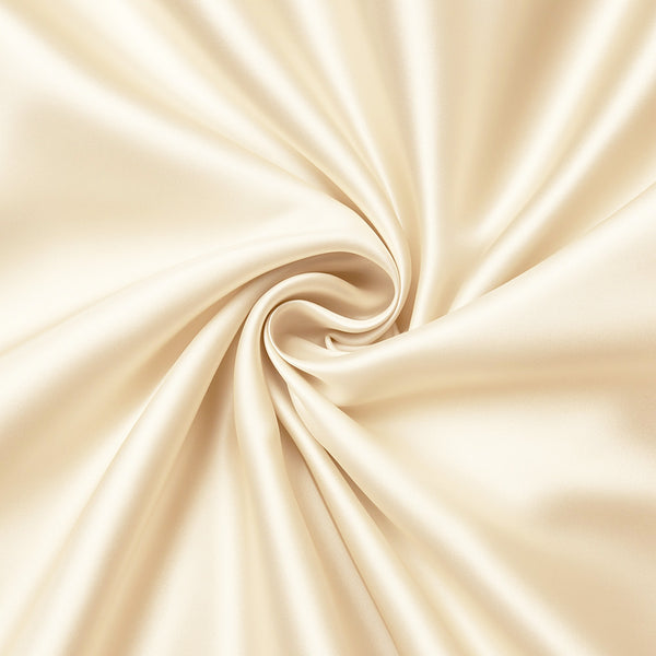 Taie d'oreiller en satin Ivoire 60 x 70 cm taille standard - Taie d'oreiller en satin soyeux