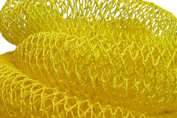 Éponge Africaine / Djampé / Sapo Sponge / filet pour se laver - Jaune