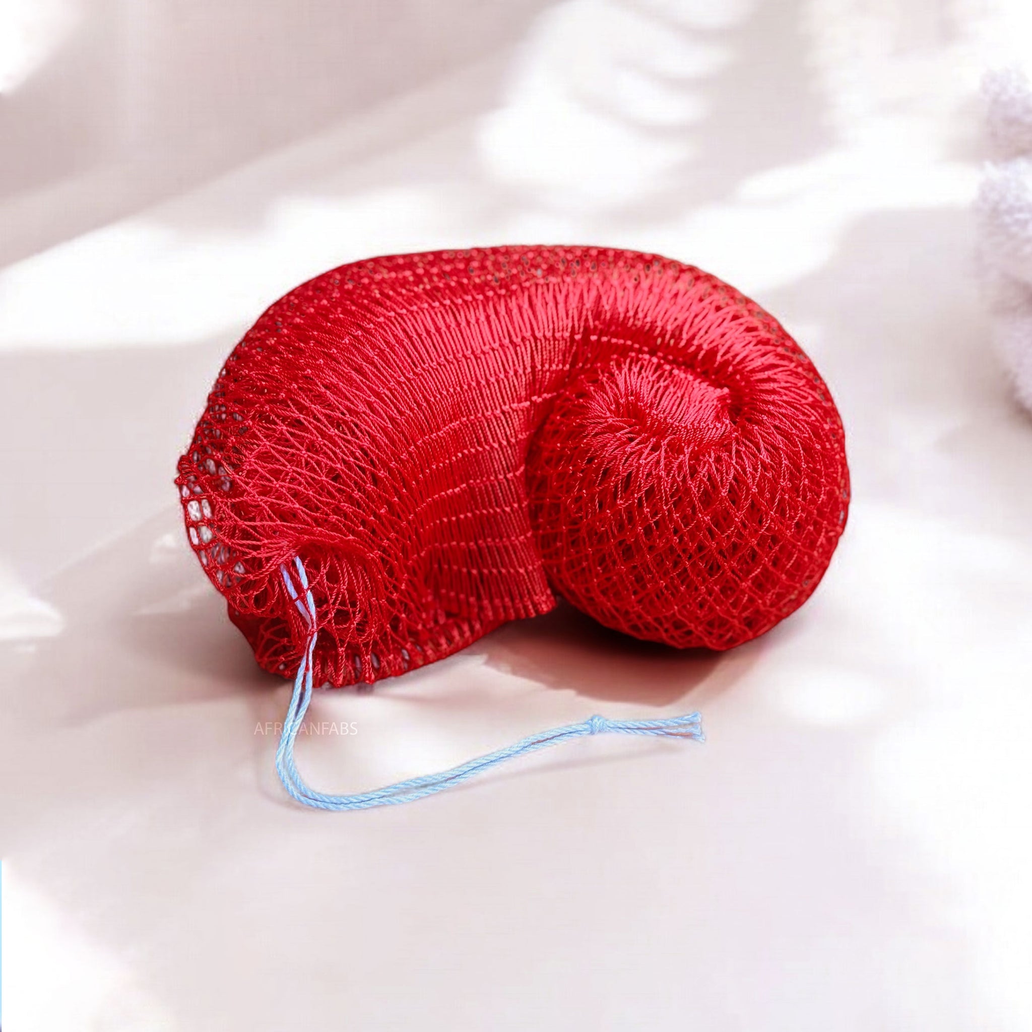 Éponge Africaine / Djampé / Sapo Sponge / filet pour se laver - Rouge