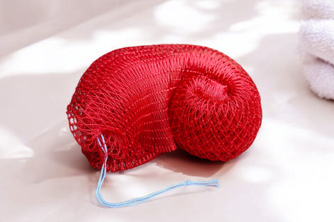 Éponge Africaine / Djampé / Sapo Sponge / filet pour se laver - Rouge