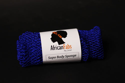 Éponge Africaine / Djampé / Sapo Sponge / filet pour se laver - Taille compacte - Bleu