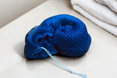 Éponge Africaine / Djampé / Sapo Sponge / filet pour se laver - Bleu