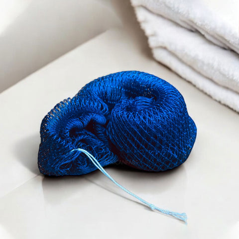 Éponge Africaine / Djampé / Sapo Sponge / filet pour se laver - Bleu