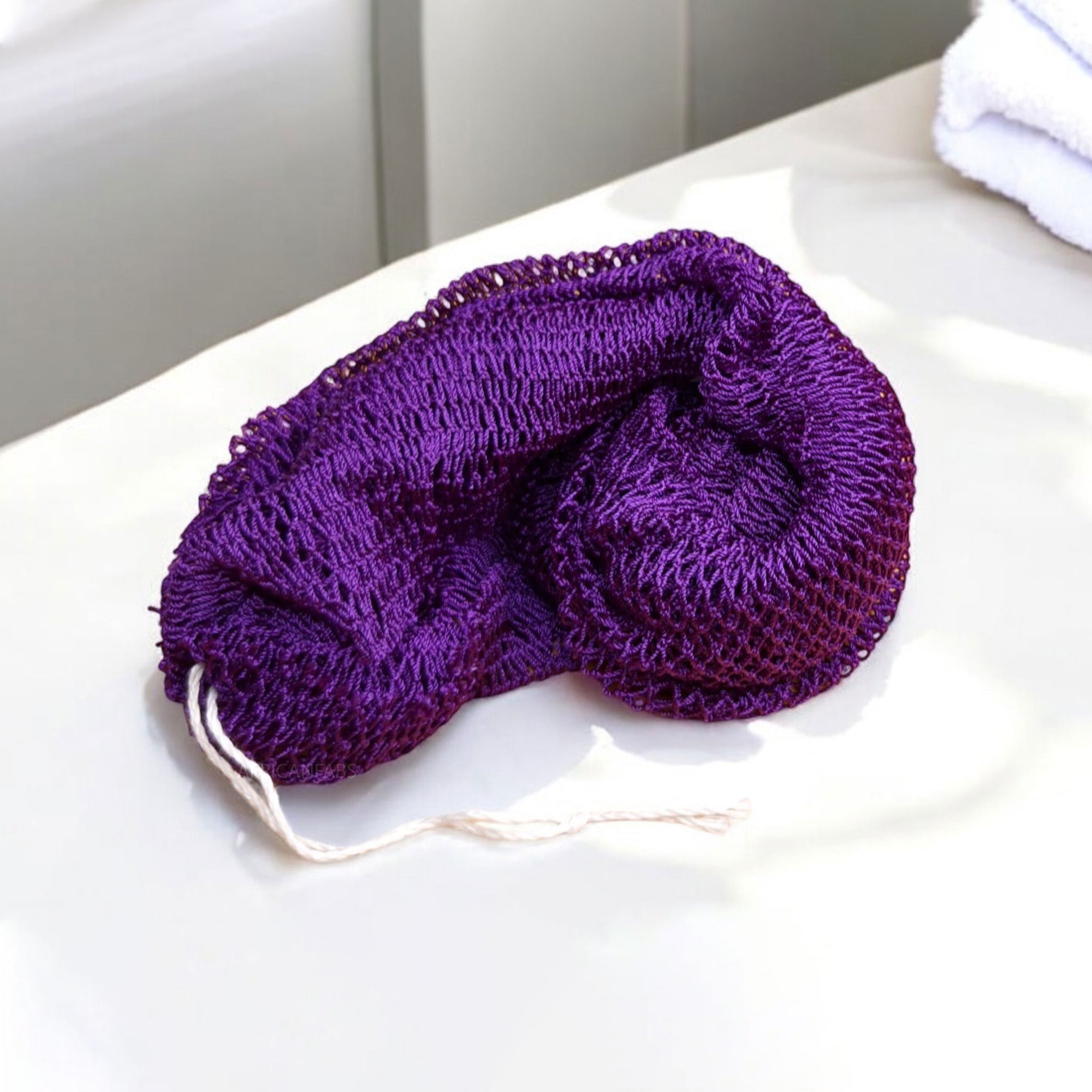 Éponge Africaine / Djampé / Sapo Sponge / filet pour se laver - Violet
