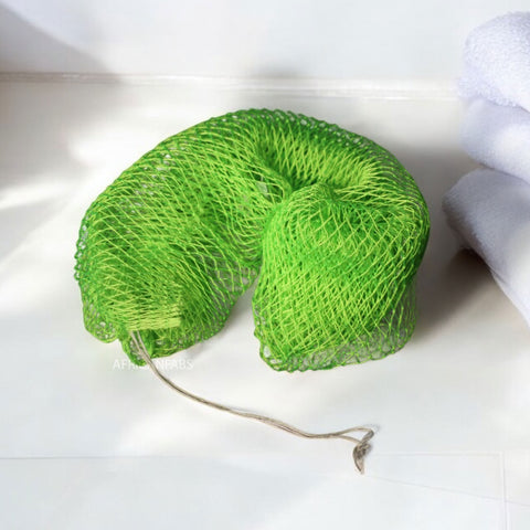 Éponge Africaine / Djampé / Sapo Sponge / filet pour se laver - Vert néon