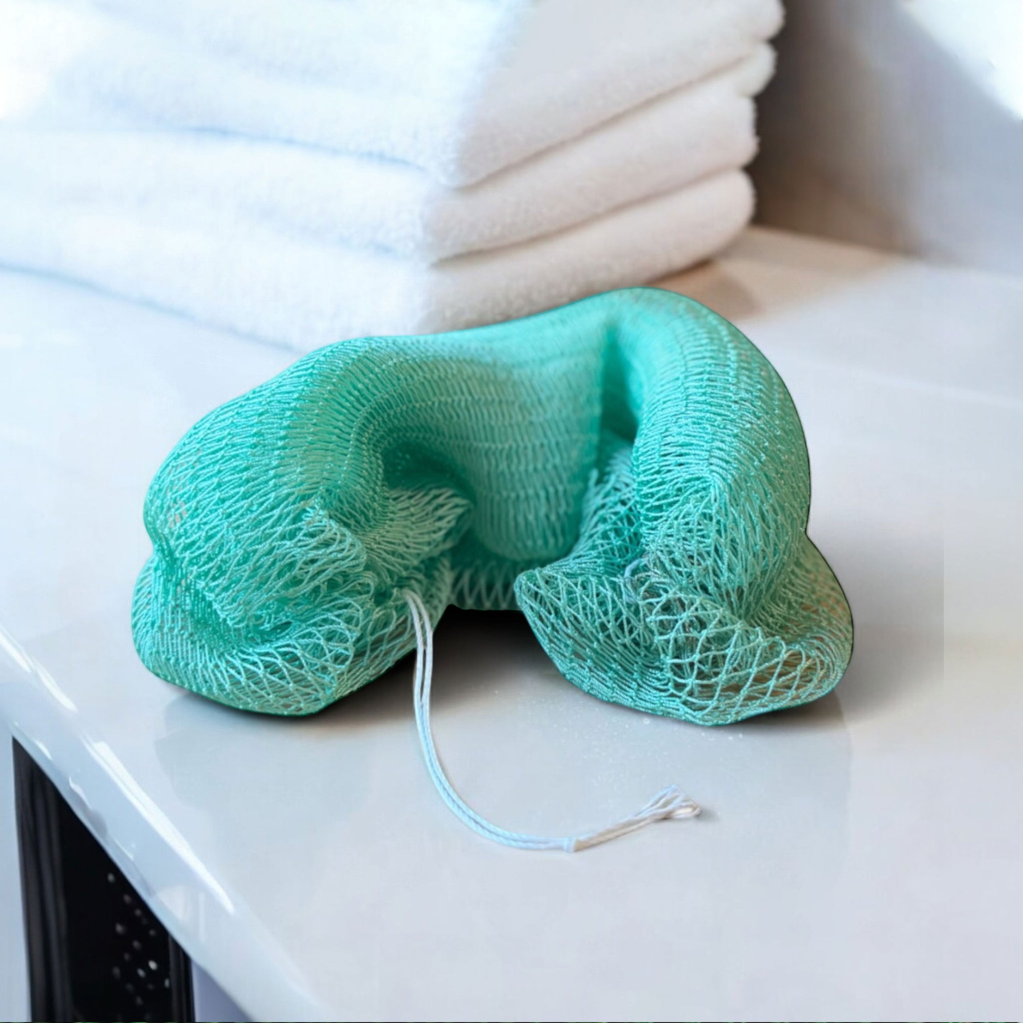 Éponge Africaine / Djampé / Sapo Sponge / filet pour se laver - Turquoise