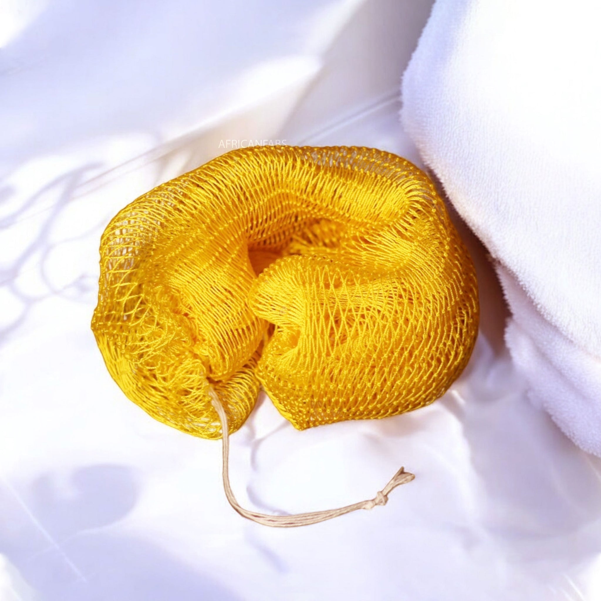 Éponge Africaine / Djampé / Sapo Sponge / filet pour se laver - Honey Jaune