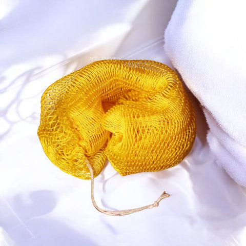 Éponge Africaine / Djampé / Sapo Sponge / filet pour se laver - Honey Jaune