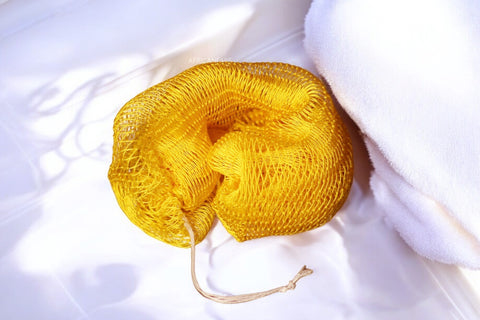 Éponge Africaine / Djampé / Sapo Sponge / filet pour se laver - Honey Jaune