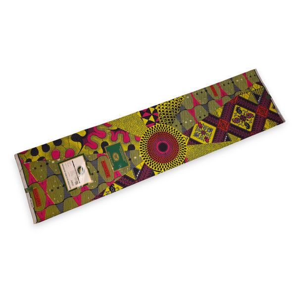 Tissu VLISCO Wax Hollandais - Citron vert rose High-Life VL04111.023