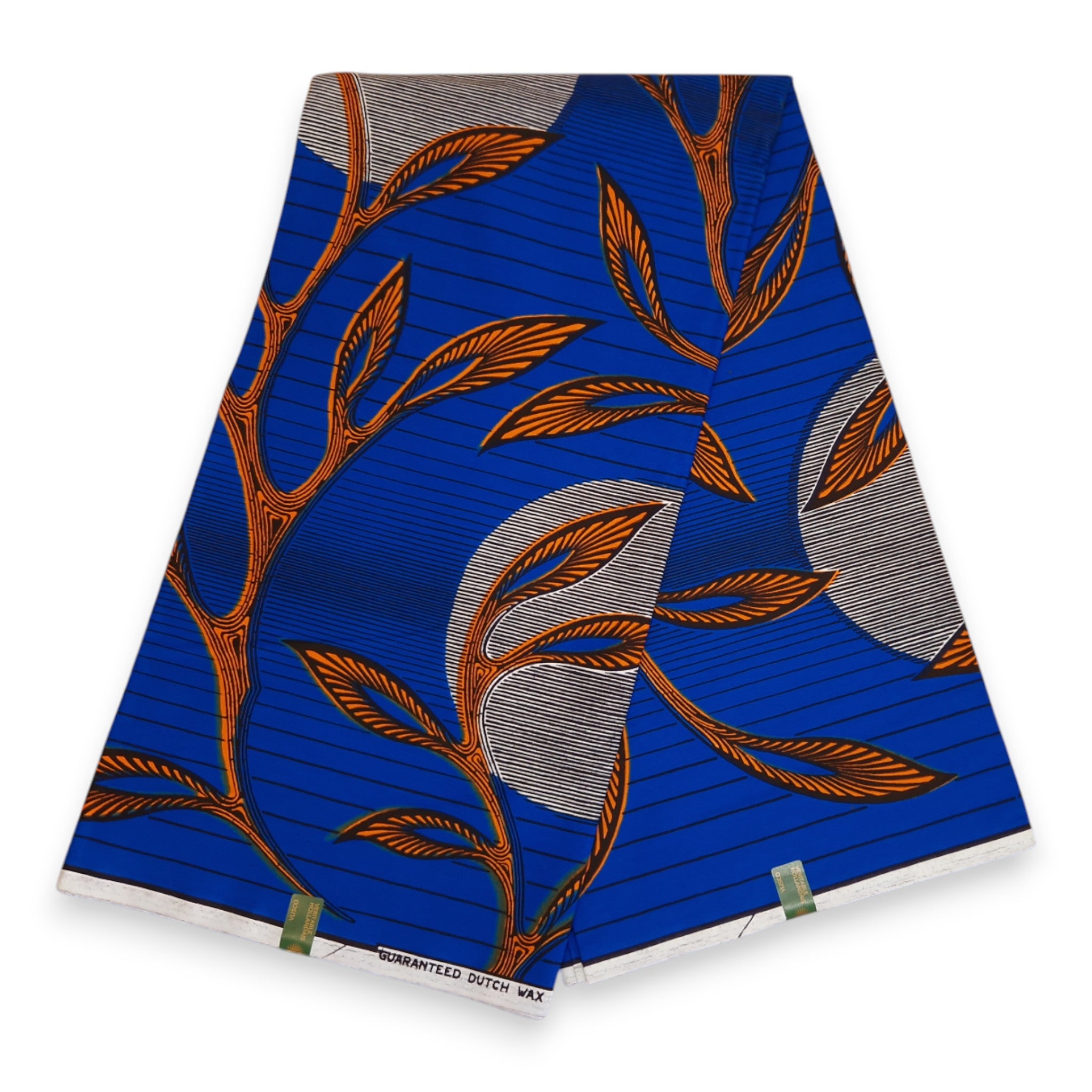 Tissu VLISCO Wax Hollandais - Bleu Orange VL03639
