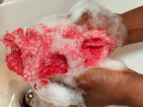Éponge Africaine / Djampé / Sapo Sponge / filet pour se laver - Honey Jaune