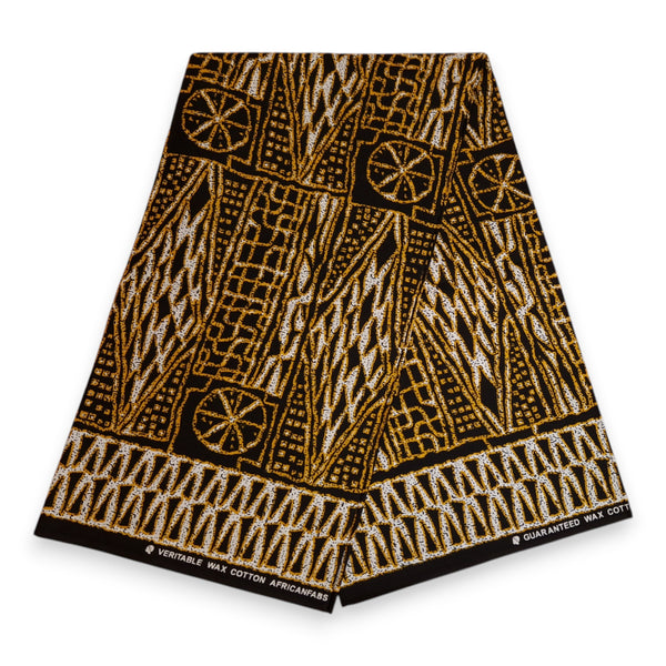 Casquettes pare-soleil à imprimé africain - Noir Jaune Ndop Cameroun