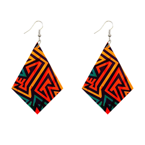 Boucles d'oreilles africaines en forme de losange - Shapes