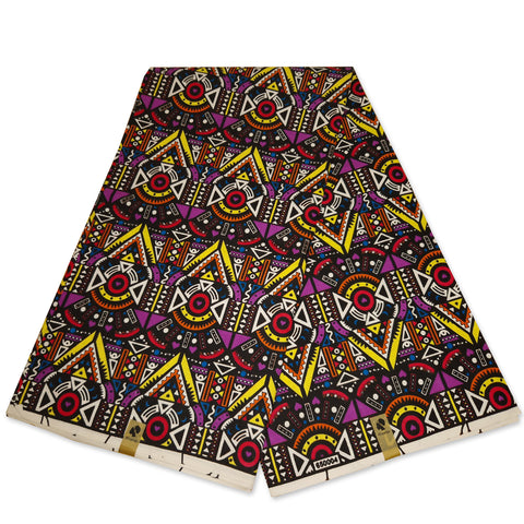 Multicolor tribal - Tissu africain / tissu wax - 100% coton