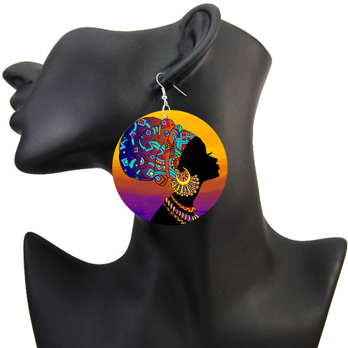 Turban with Jewelry | Boucles d'oreilles africaines