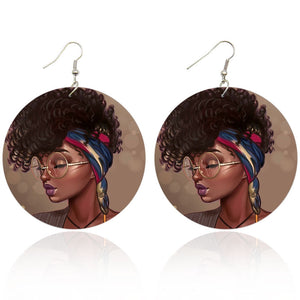 Girl with Glasses | Boucles d'oreilles africaines